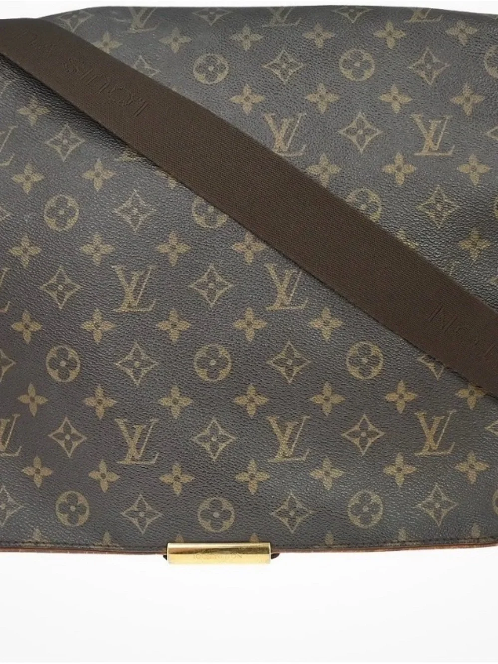Louis Vuitton Monogram Messenger Bag in Brown with Gold Hardware